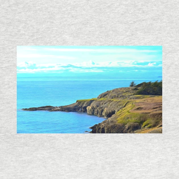 Four Hikers at Iceberg Point on Lopez Island by SeaChangeDesign